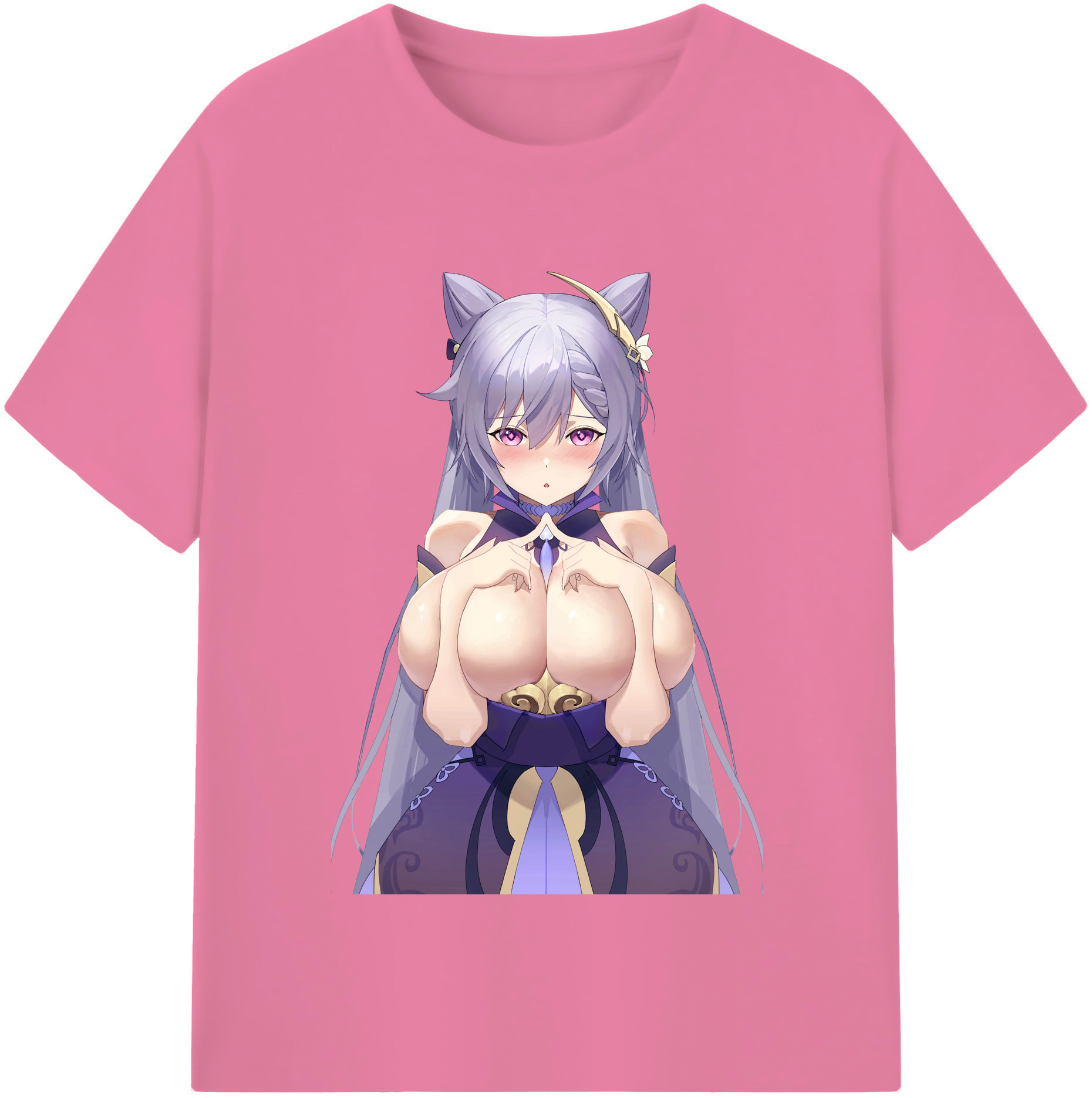 げんし神 刻晴 こくせい genshin Kokusei 綿100％半袖Tシャツ（フロントプリント）